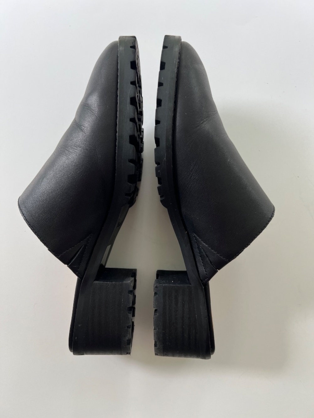 Madewell Mindy Leather Mules Black Slip On Shoes Size 7 - Picture 2 of 9